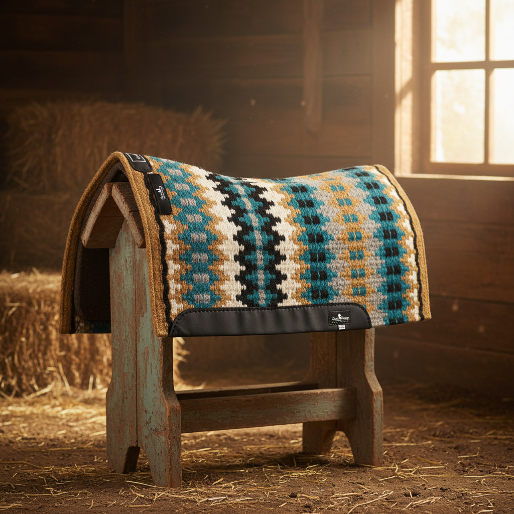 Classic Equine 3/4-Inch Alpaca Felt Blanket Top Horse Saddle Pad - Anatomically Contoured, Alpaca-Wool Blend