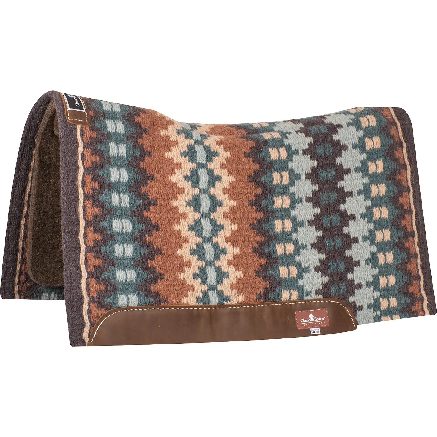 Classic Equine 3/4-Inch Alpaca Felt Blanket Top Horse Saddle Pad - Anatomically Contoured, Alpaca-Wool Blend