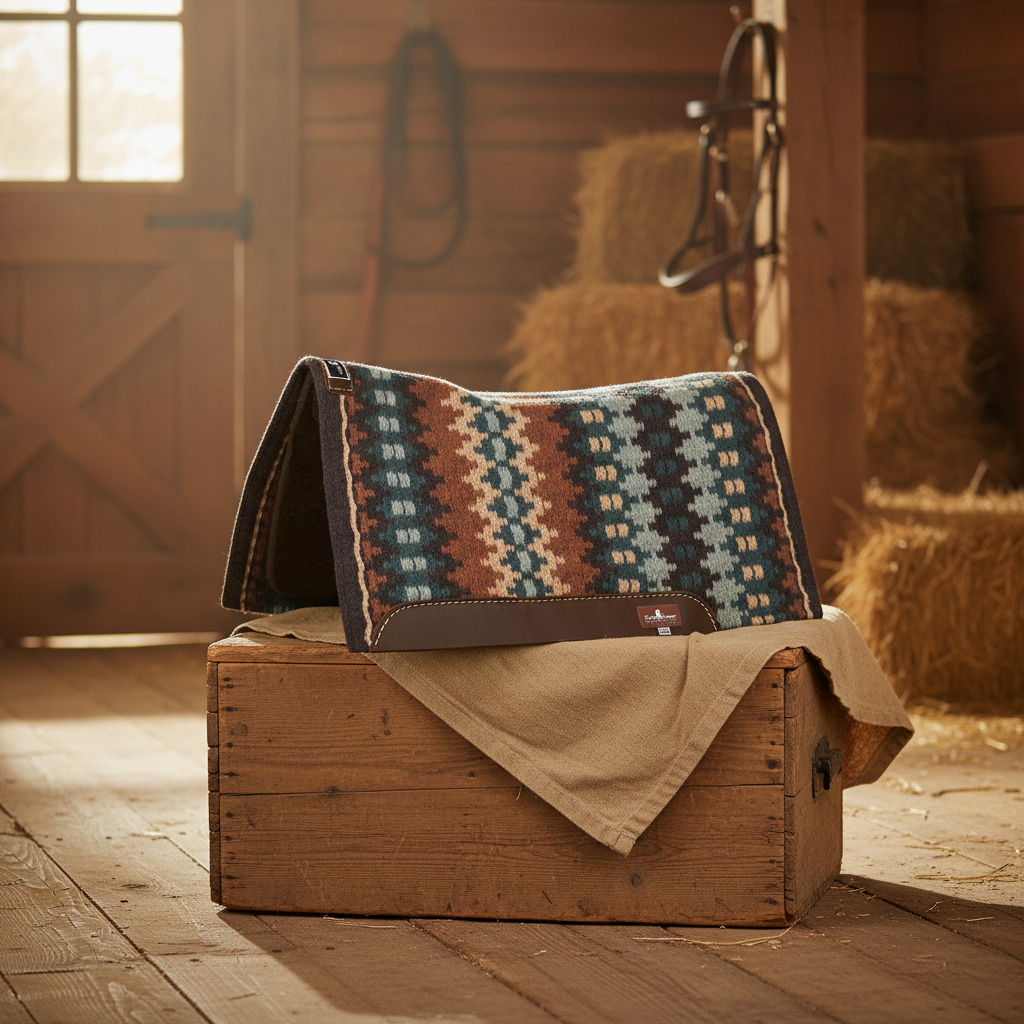 Classic Equine 3/4-Inch Alpaca Felt Blanket Top Horse Saddle Pad - Anatomically Contoured, Alpaca-Wool Blend