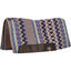 Blanket Top Western Saddle Pad - 1/2-Inch Natural Wool Felt, Hand-Woven Top, Contoured Spine & Wither Relief