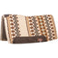 Blanket Top Western Saddle Pad - 1/2-Inch Natural Wool Felt, Hand-Woven Top, Contoured Spine & Wither Relief