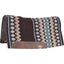 Blanket Top Western Saddle Pad - 1/2-Inch Natural Wool Felt, Hand-Woven Top, Contoured Spine & Wither Relief