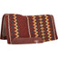 Blanket Top Western Saddle Pad - 1/2-Inch Natural Wool Felt, Hand-Woven Top, Contoured Spine & Wither Relief