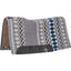 Blanket Top Western Saddle Pad - 1/2-Inch Natural Wool Felt, Hand-Woven Top, Contoured Spine & Wither Relief
