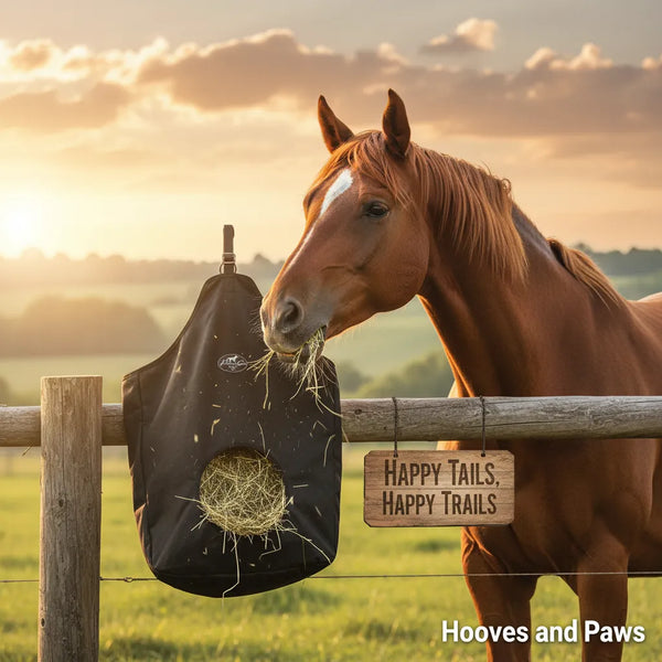Professional's Choice Hay Bag PCHB100-BLA - 600D Nylon Slow Feeder with Mesh Bottom