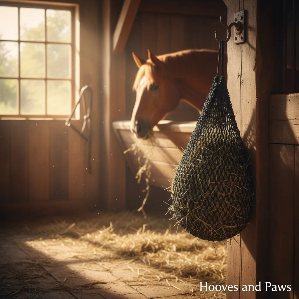 Professionals Choice Slow Feed Hay Net - Black: Durable & Reduces Waste