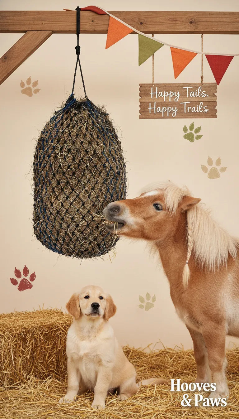 Shires Deluxe Haylage 36" Haynet (Pack of 6) #1022 - Net Black/Blue