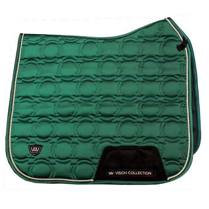 Toklat Vision Dressage Saddle Pad - Full Size (25" Spine, 21.25" Drop) - Satin Look, Mesh Wicking Liner