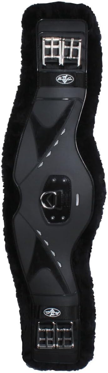 Professional's Choice Sports Medicine Products VenTech Contoured Equestrian Dressage Girth Black CDGF - Hooves and Paws
