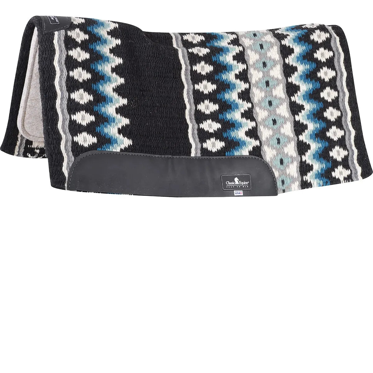 Classic Equine ESP Contour Blanket Top Western Saddle Pad - 3/4-inch New Zealand Wool & HYPUR-cel Foam