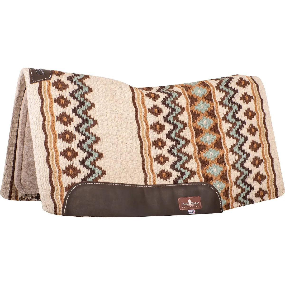 Classic Equine ESP Contour Blanket Top Western Saddle Pad - 3/4-inch New Zealand Wool & HYPUR-cel Foam