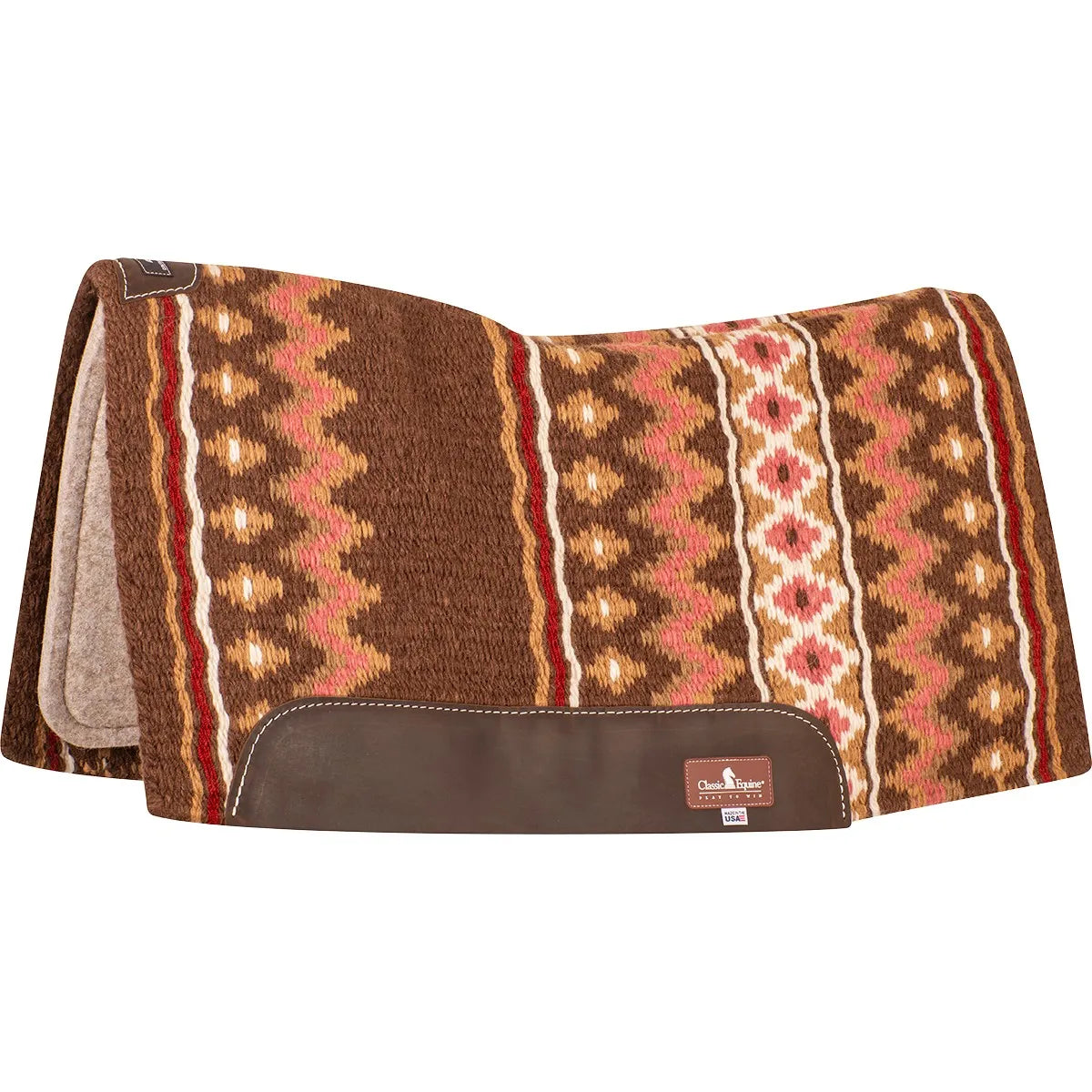 Classic Equine ESP Contour Blanket Top Western Saddle Pad - 3/4-inch New Zealand Wool & HYPUR-cel Foam