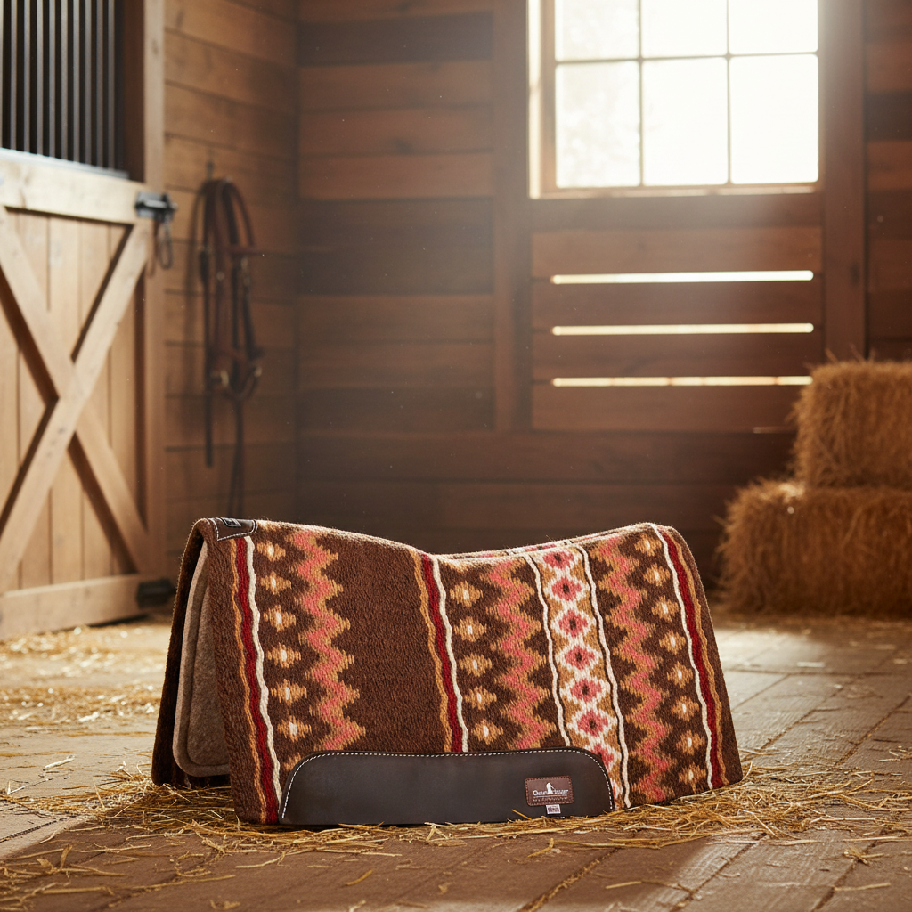Classic Equine ESP Contour Blanket Top Western Saddle Pad - 3/4-inch New Zealand Wool & HYPUR-cel Foam