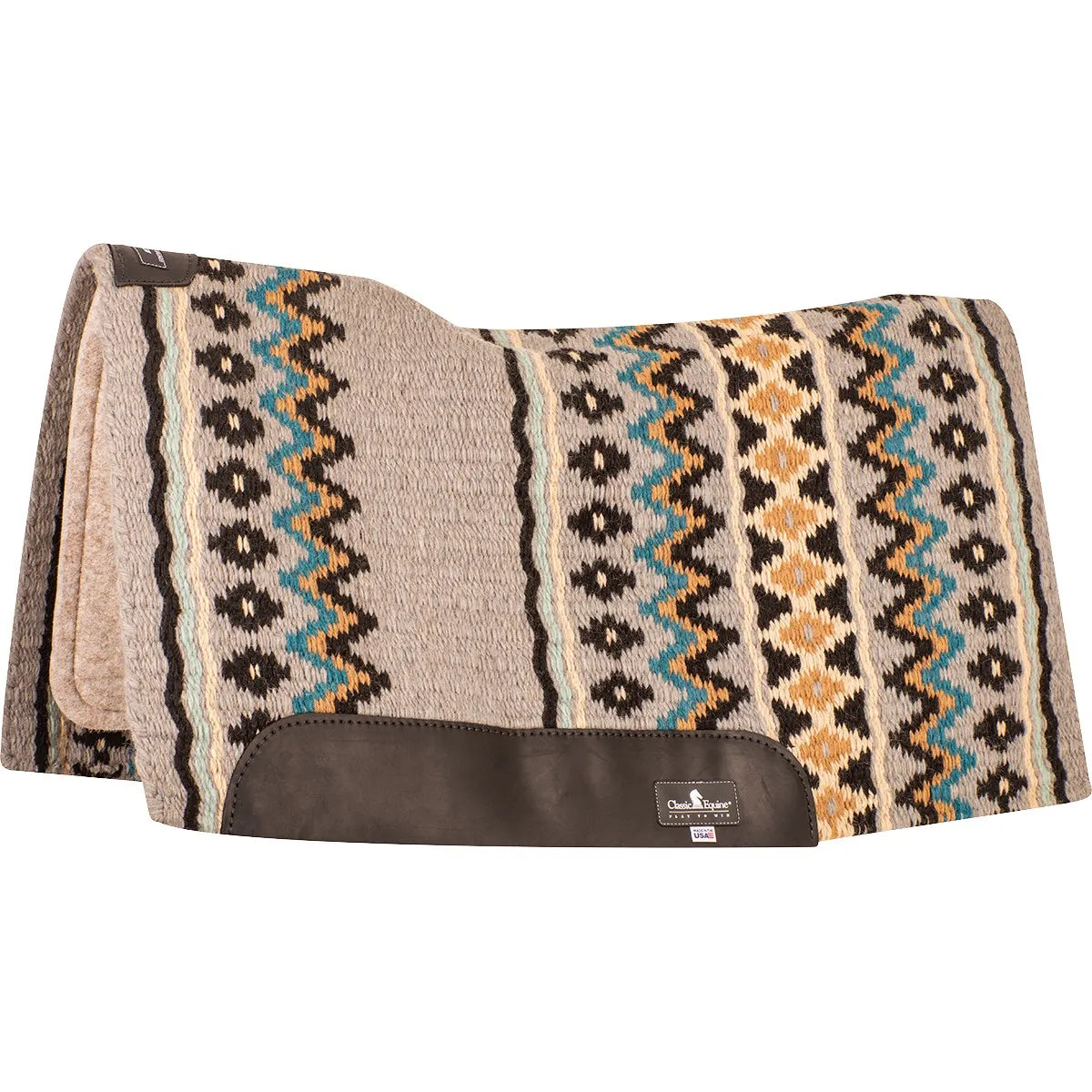 Classic Equine ESP Contour Blanket Top Western Saddle Pad - 1-Inch, New Zealand Wool & XPF Shock Absorption