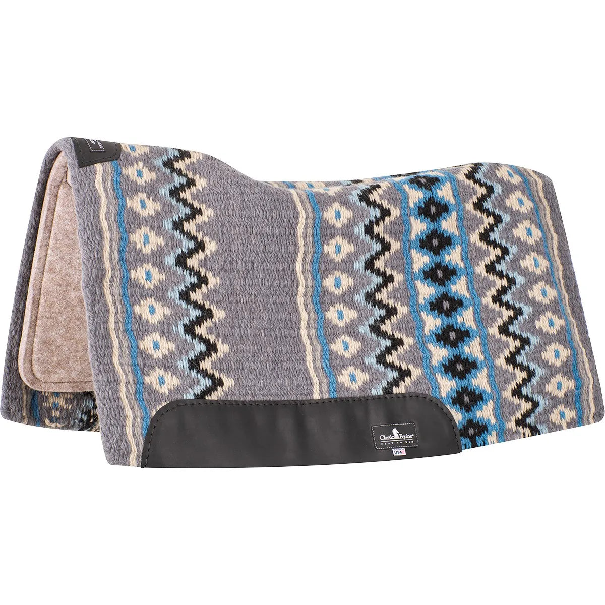 Classic Equine ESP Contour Blanket Top Western Saddle Pad - 3/4-inch New Zealand Wool & HYPUR-cel Foam