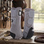 Lifestyle photo of Classic Equine Legacy2 Protective Hind Boots with Fetlock Cradle System - Steel Grey, Small