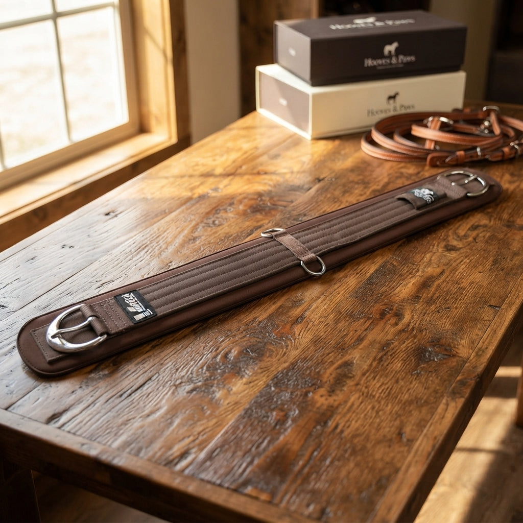 Lifestyle photo of Professional's Choice SMx VenTECH Western Cinch - Non-Slip Breathable Neoprene & Stainless Steel Buckles
