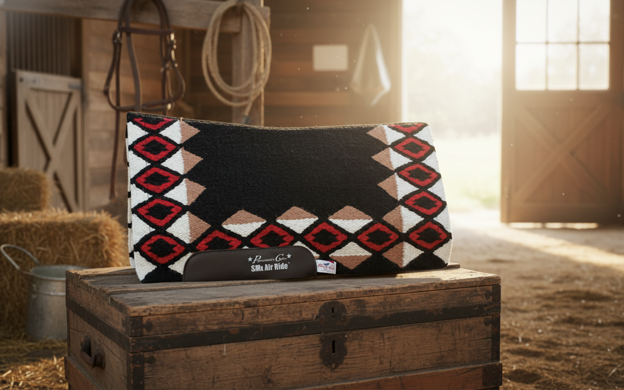 Professional's Choice SMx Air Ride Contoured Western Saddle Pad - 33" x 38" Merino Wool
