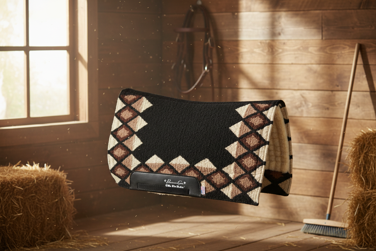 Professional's Choice SMx Air Ride Contoured Western Saddle Pad - 33" x 38" Merino Wool