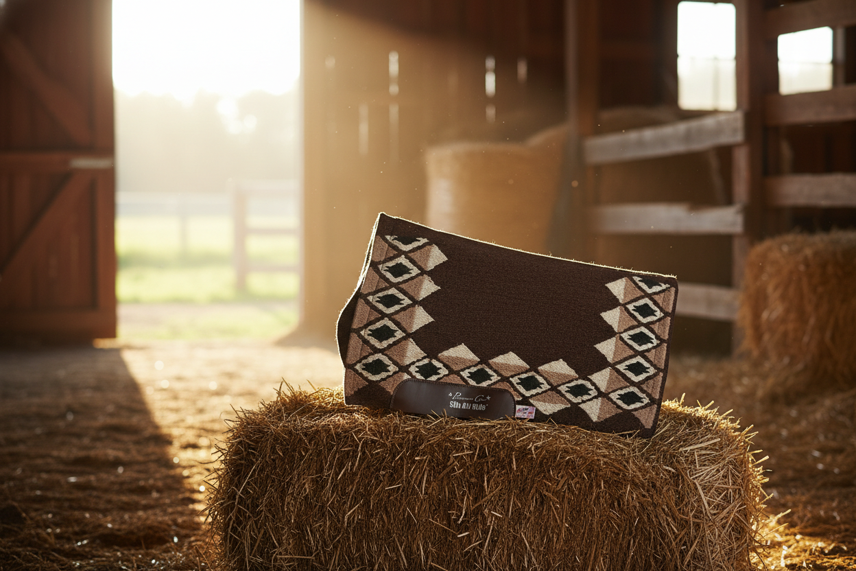 Professional's Choice SMx Air Ride Contoured Western Saddle Pad - 33" x 38" Merino Wool