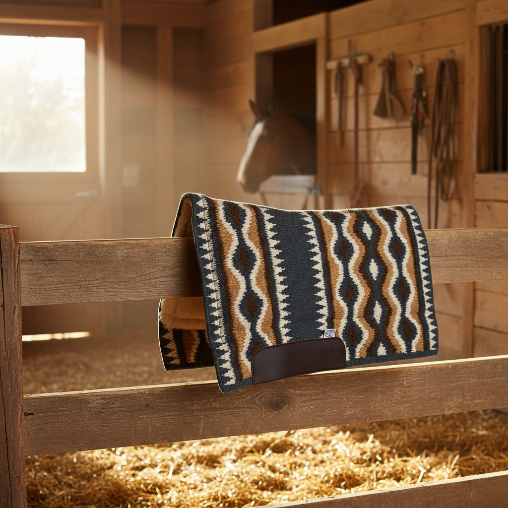 Professional's Choice SMx Air Ride Contoured Western Saddle Pad - 33" x 38" Merino Wool