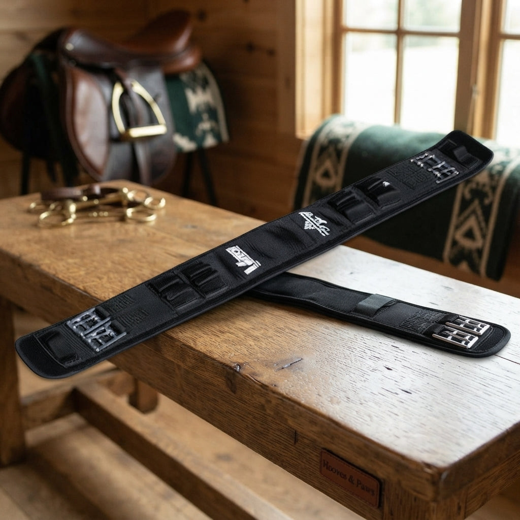 Lifestyle photo of Professional's Choice VenTECH Dressage Girth - Breathable Contoured Non-Slip Neoprene Horse Girth