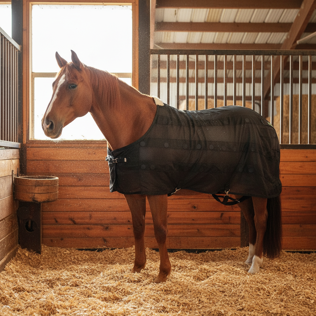 Classic Equine MagNTX Magnetic Horse Sheet - Therapeutic Bi-Polar Micromesh Recovery Blanket - Size Large