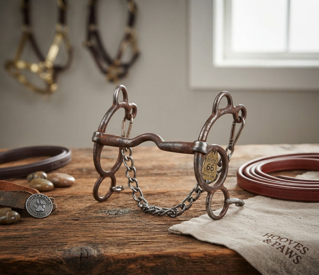 Lifestyle photo of Professional's Choice Equisential Route 66 Chain Bit - Sweet Iron Mouthpiece