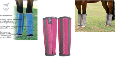 Professional's Choice Deluxe Fly Boots | Breathable Mesh | 4 Pack - Hooves and Paws