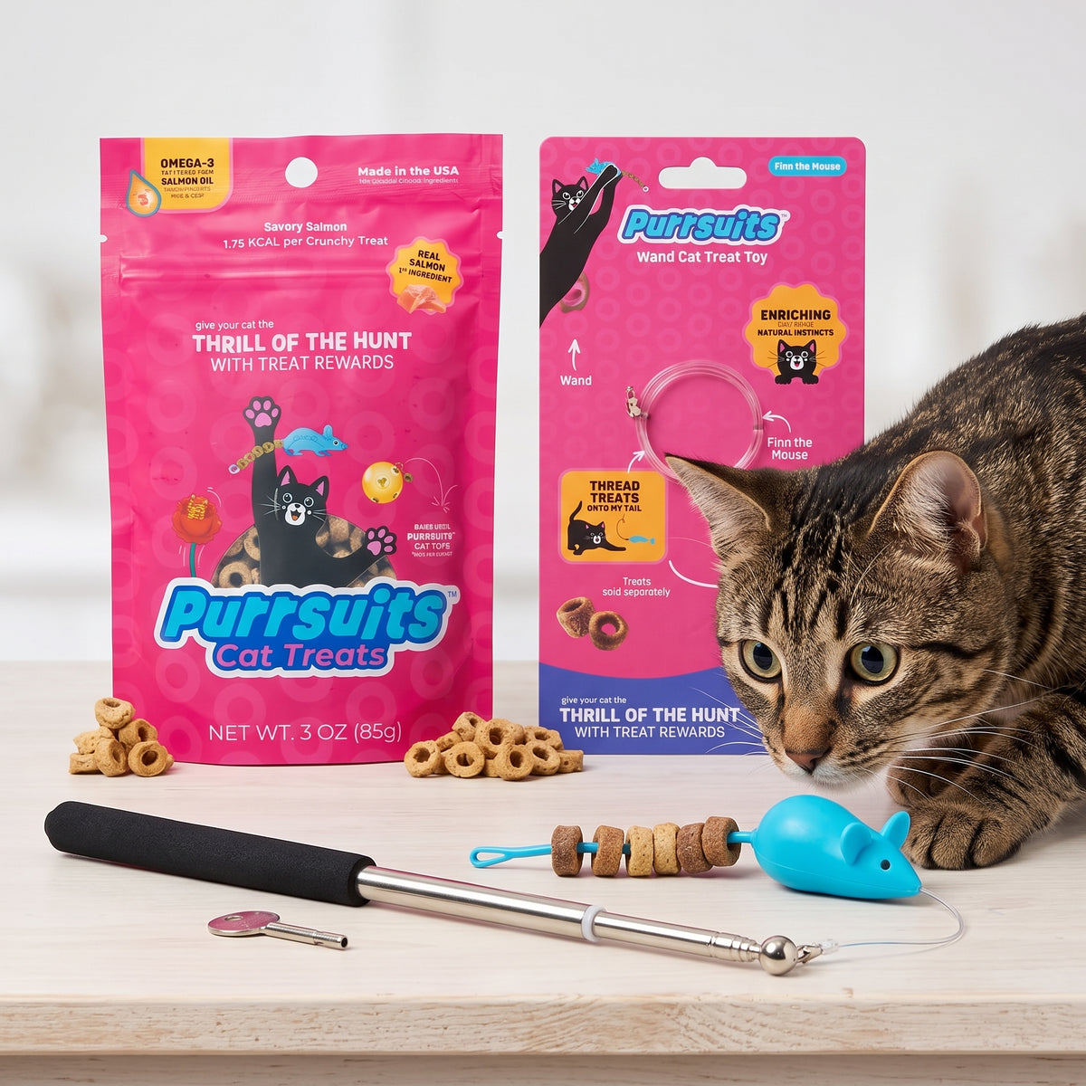 Giddy Kitty Cat Toys and Treats - Premium Interactive Play & Healthy Snacks for Your Barn Cat