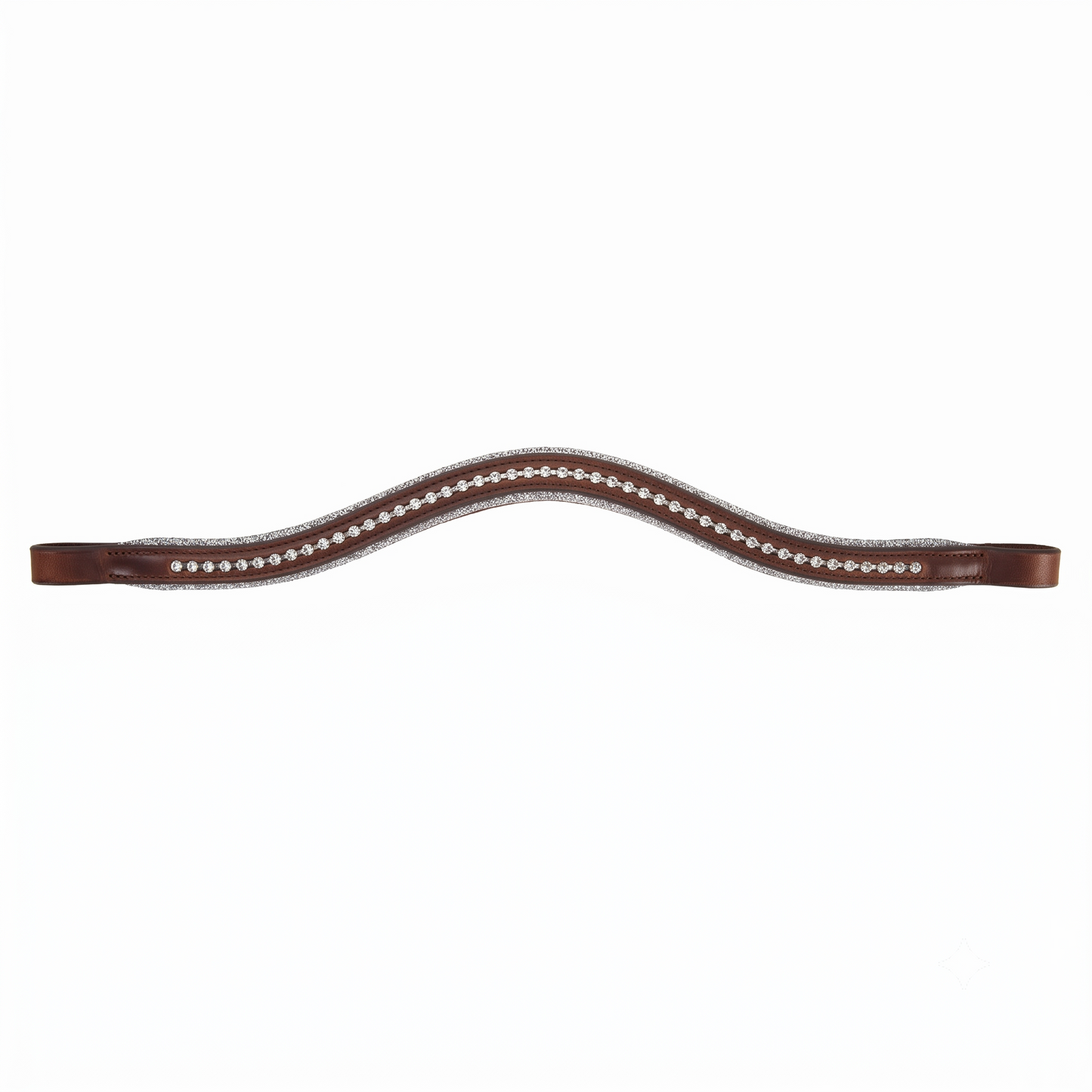 Shires Velociti Rapida Micro Mixed Diamante Browband - Elegant Premium Leather English Horse Tack for Bridles