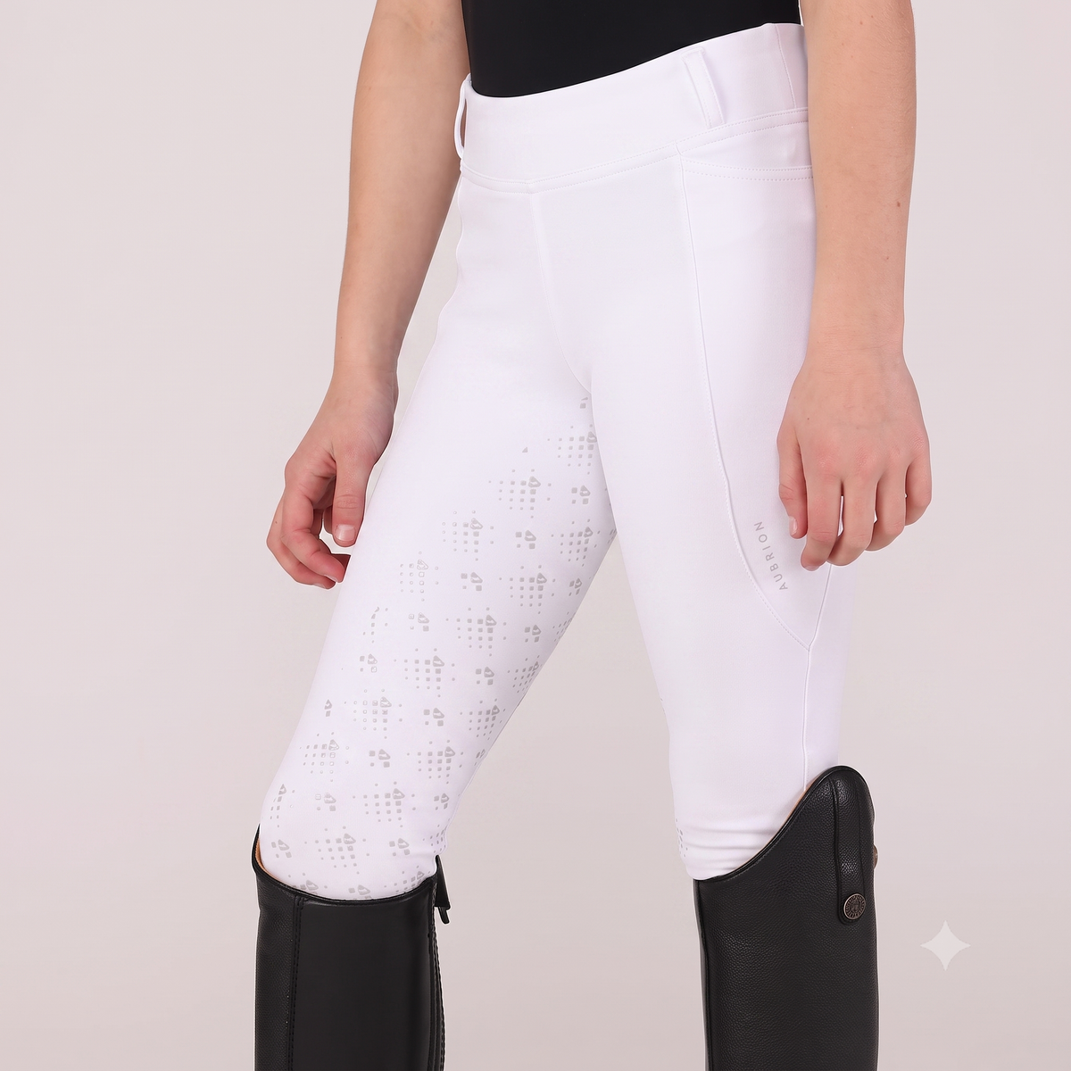 Shires Aubrion Optima LX Riding Tights - Young Rider Performance Equestrian Leggings