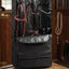 Lifestyle photo of Professional's Choice Bridle Bag with 3-Hook Rack - Heavy-Duty Vinyl Tack Storage with 14" x 7.5" Accessory Pocket