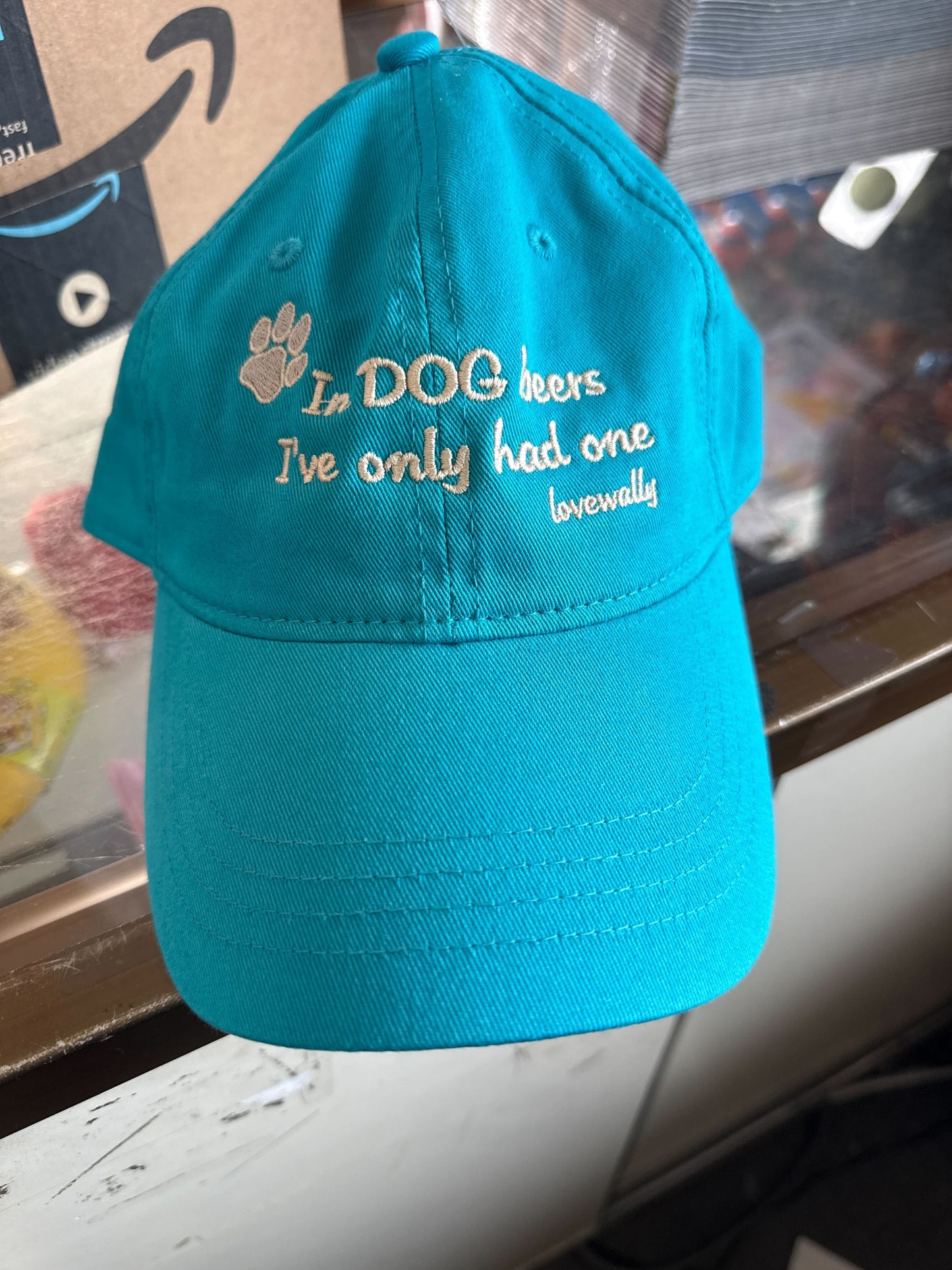 Lovewally In Dog Beers Embroidered Baseball Hat - Adjustable 100% Brushed Cotton Twill - One Size