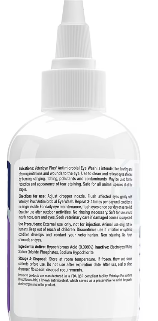 Vetericyn Plus Eye Wash: Gentle Relief for Pet Eye Irritations