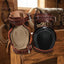 Lifestyle photo of Professional's Choice Leather Horse Skid Boots - Heavy-Duty Latigo Leather Hind Leg Protection for Reining and Roping