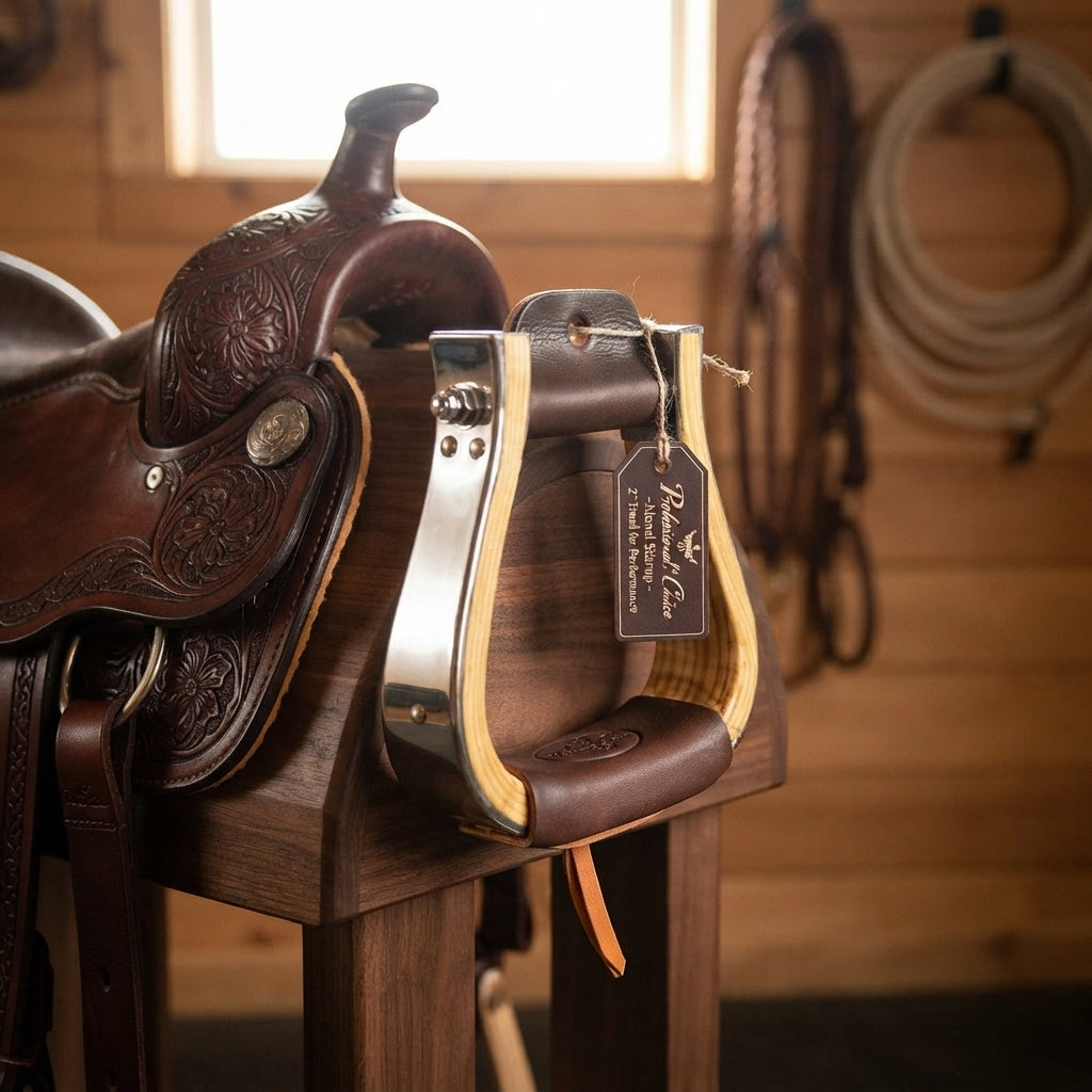 Lifestyle photo of Professional's Choice Monel Stirrup - 2" Tread for Performance
