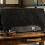 Lifestyle photo of Cashel Navajo Saddle Blanket - Black, 30" x 31", 100% Woven Wool, 1/4" Padding