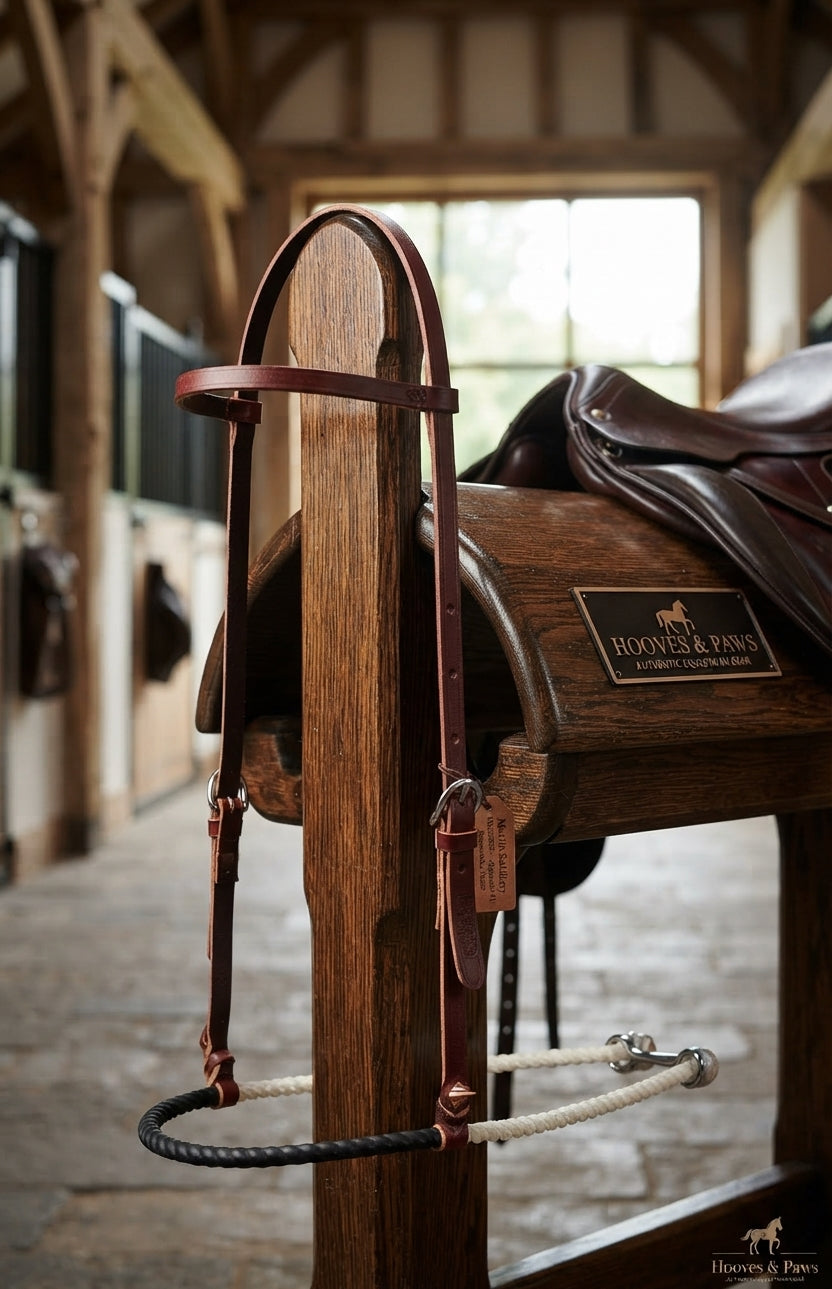 Lifestyle photo of Martin Saddlery Single Rope Shrink Tube Covered Noseband NB100SRST - Adjustable Fit