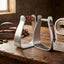 Lifestyle photo of Professional's Choice PC Slant Stirrups - Ergonomic Western Aluminum Joint Relief Riding Stirrups - 5" Width
