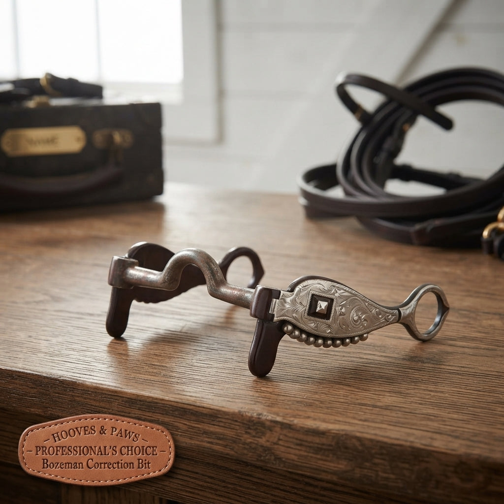 Lifestyle photo of Professional's Choice Bozeman Correction Bit - Sweet Iron Mouthpiece Horse Bit