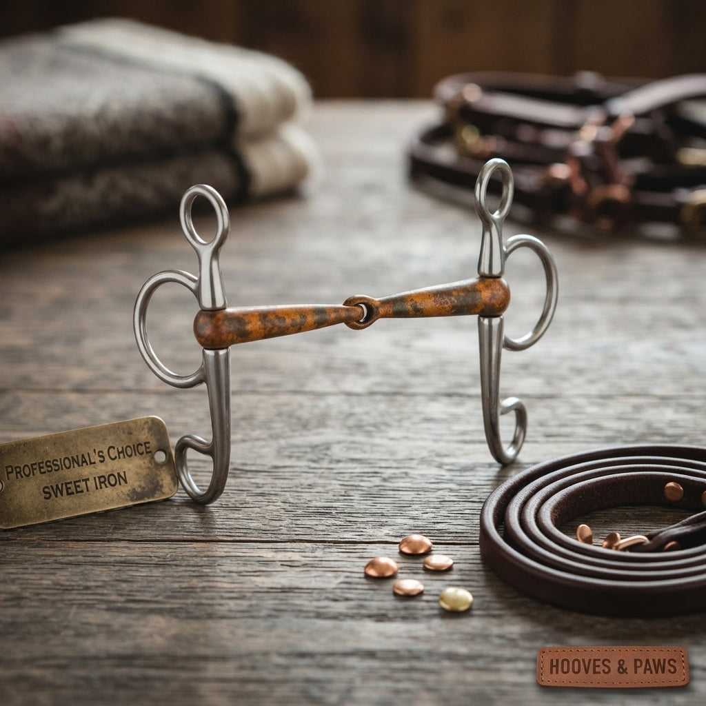 Lifestyle photo of Professional's Choice Laramie Snaffle Bit – Sweet Iron Transition