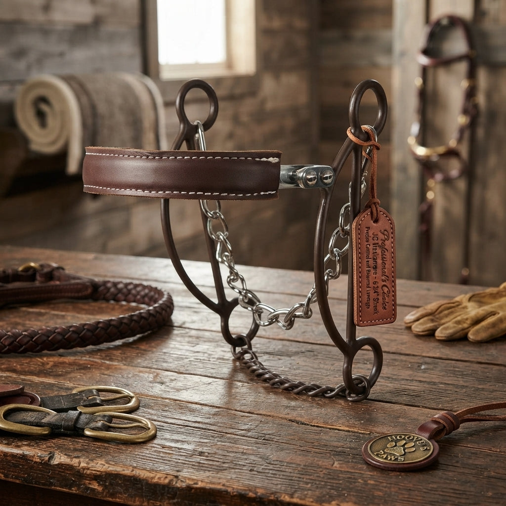 Lifestyle photo of Professional's Choice JC Hackamore - 6 3/4" Shank for Precise Control and Balanced Leverage