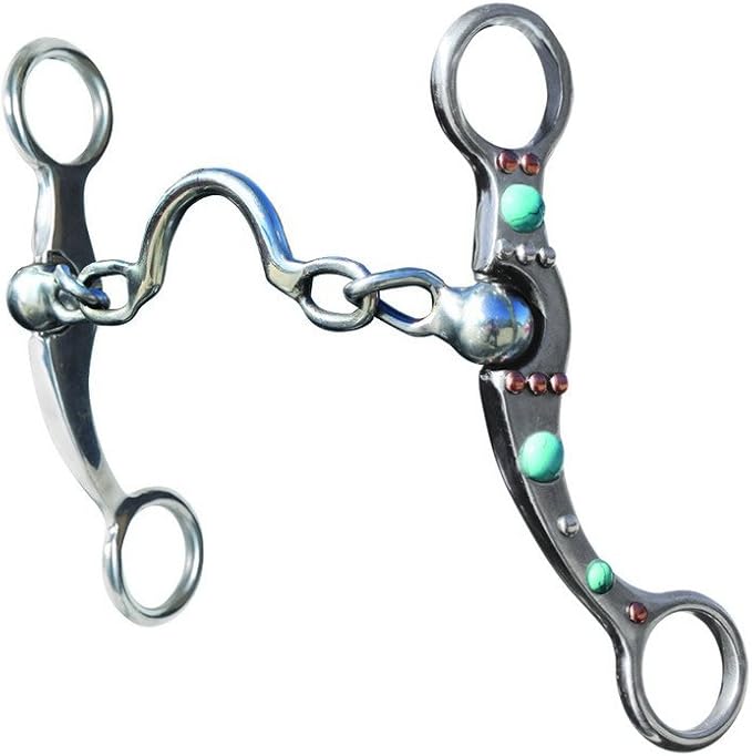 Professional's Choice Bit Dot Shank Low Port Steel 6" Cheek PCB - 141 - Hooves and Paws