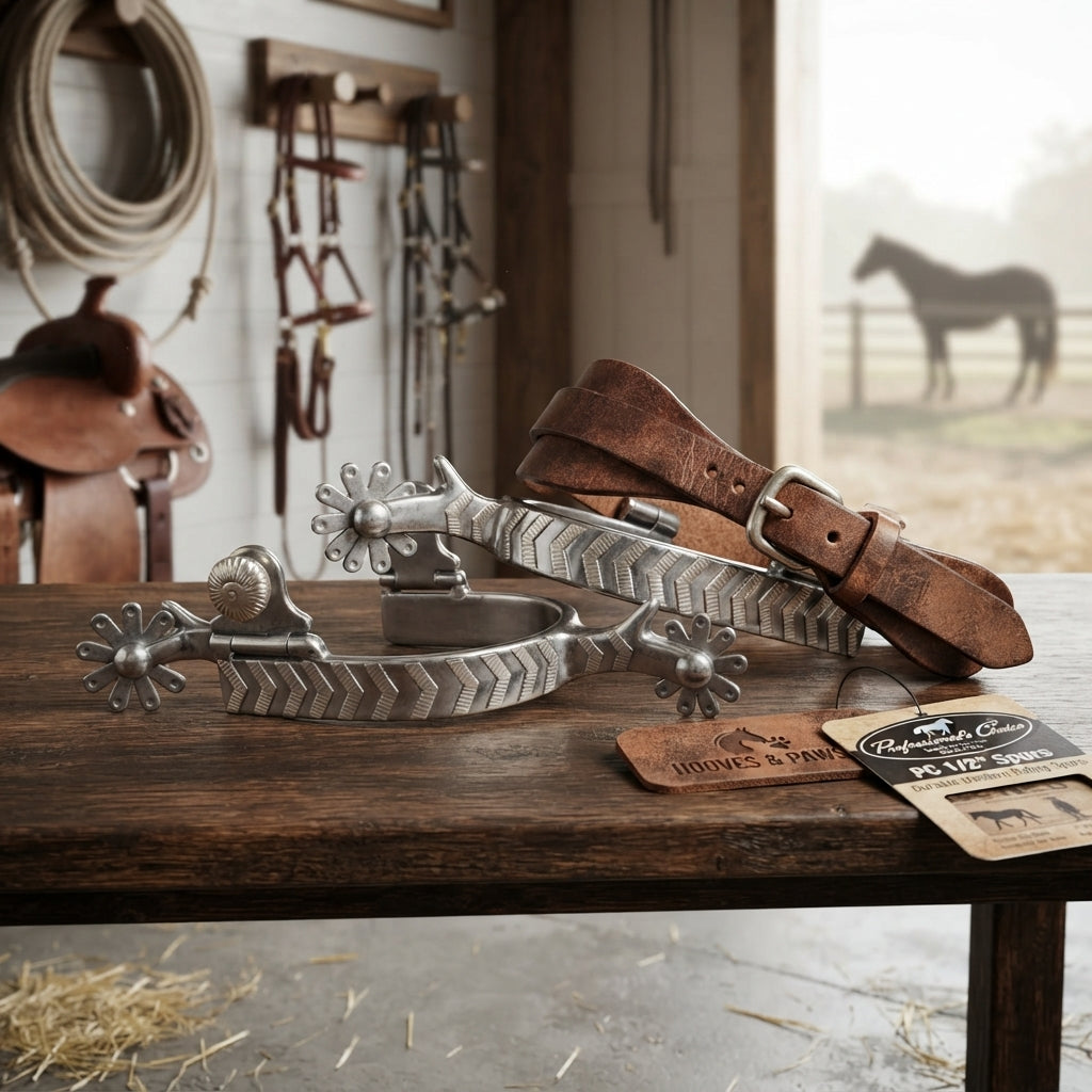 Lifestyle photo of Professional's Choice PC 1/2" Spurs - Durable Western Riding Spurs for Precision and Control