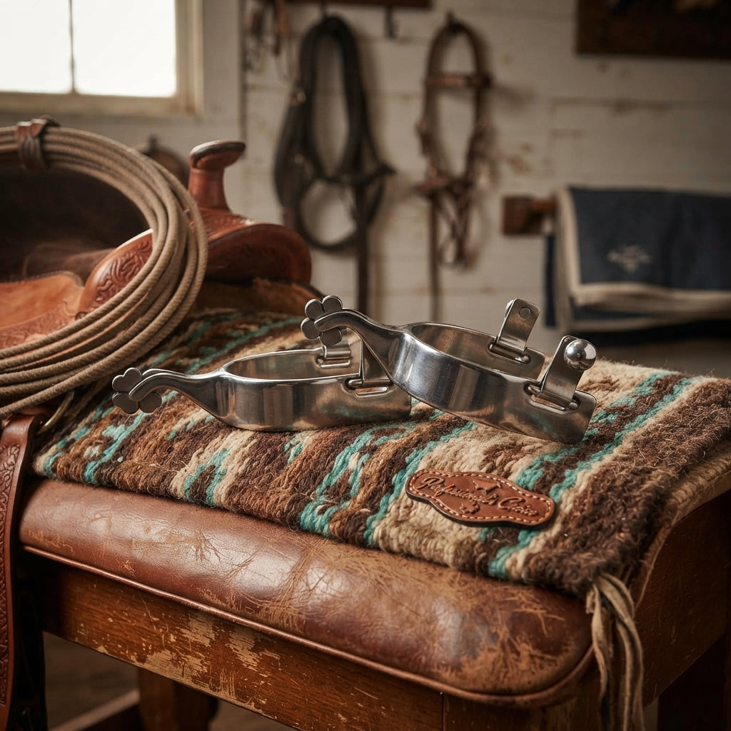 Lifestyle photo of Professional's Choice Cloverleaf Spurs - Premium Western Performance Gear for Precision and Control