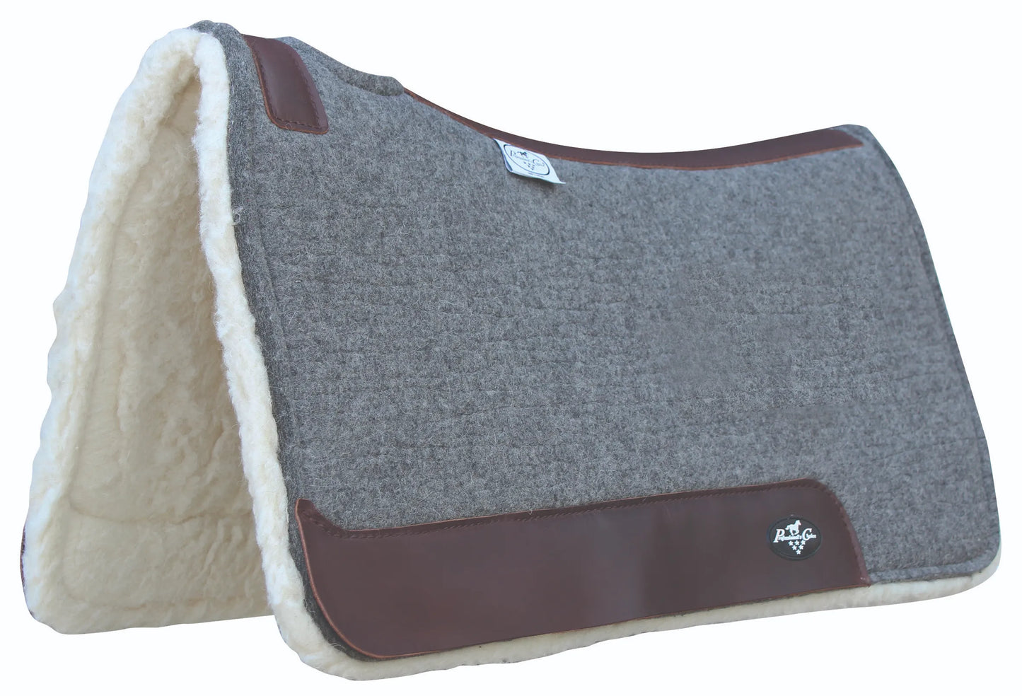 Professional's Choice ComfortFit Wool with Fleece Saddle Pad - Contoured Steam-Pressed Wool & Fleece Lining