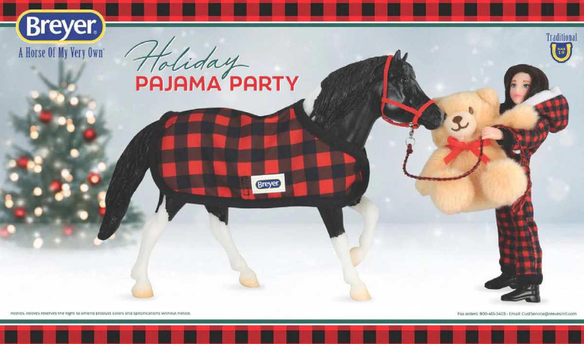 Breyer 2024 Holiday Collection Pajama Party Playset Horse and Rider #B-HP-10116