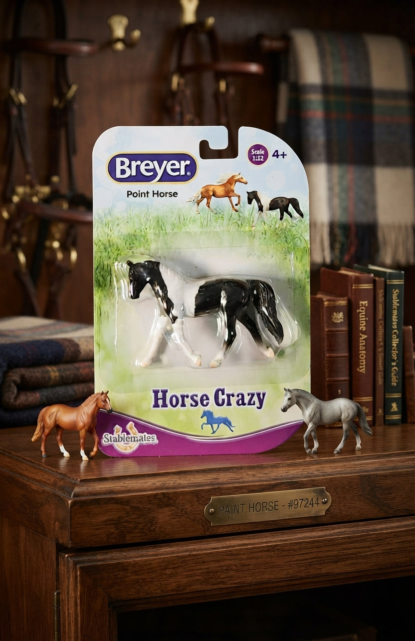 Lifestyle photo of Breyer Horse Crazy Collection Stablemates Paint Horse - 1:32 Scale Model #97244