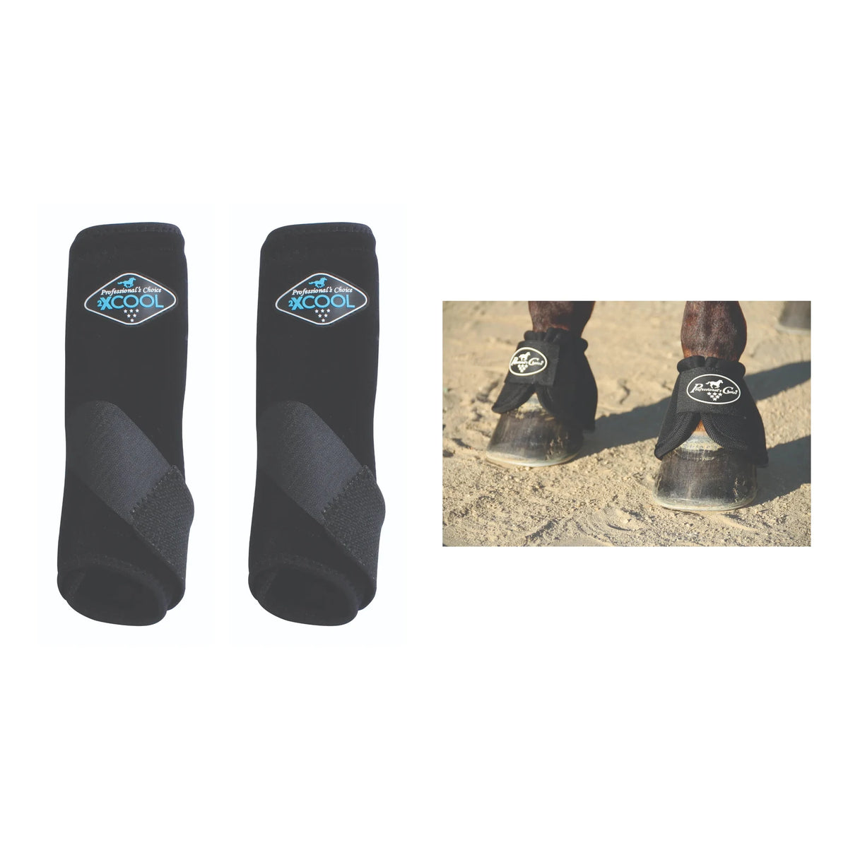 Professional's Choice Horse Trail Protection Bundle — Black / Large